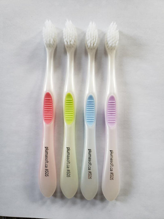 Plumasoft #505 Little Plumy for children.  Ultrafine Feathersoft  Toothbrush (4 pack)